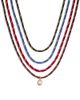 Aqua Aqua Cubic Zirconia Oval Pendant Cord Necklaces, Set of 4 - 1