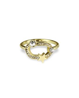Aqua Aqua Cubic Zirconia Star Link Ring