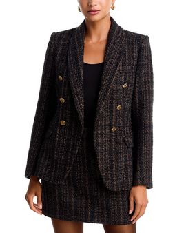 Aqua Aqua Cutaway Double Breasted Tweed Jacket