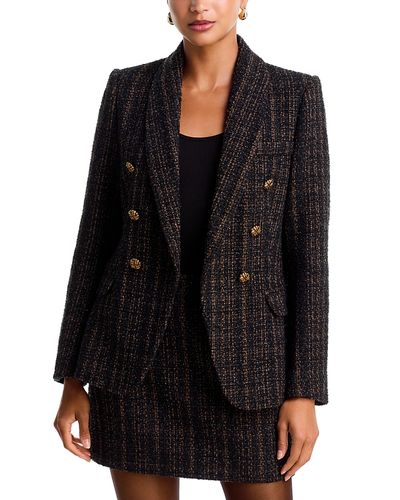 Aqua Aqua Cutaway Double Breasted Tweed Jacket