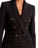 Aqua Aqua Cutaway Double Breasted Tweed Jacket - 5