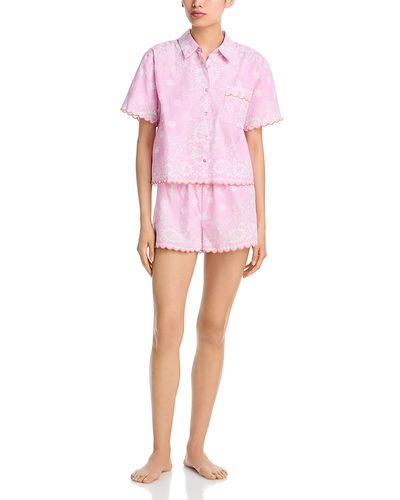 Aqua Aqua Designed by Agua Bendita Scallop Short Sleeve Sleep Set