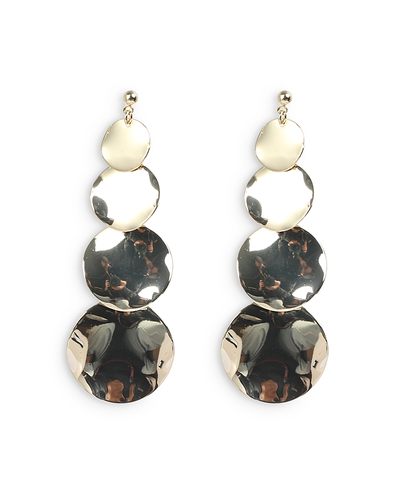 Aqua Aqua Disc Statement Earrings
