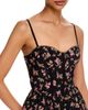 Aqua Aqua Ditsy Floral Eyelet Lace Up Mini Dress - 3