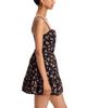 Aqua Aqua Ditsy Floral Eyelet Lace Up Mini Dress - 5