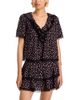 Aqua Aqua Ditsy Floral Lace Short Sleeve Top - 1