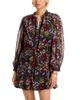 Aqua Aqua Ditsy Floral Long Sleeve Mini Dress - 1