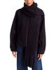 Aqua Aqua Double Face Fringe Scarf Blouson Coat - 4