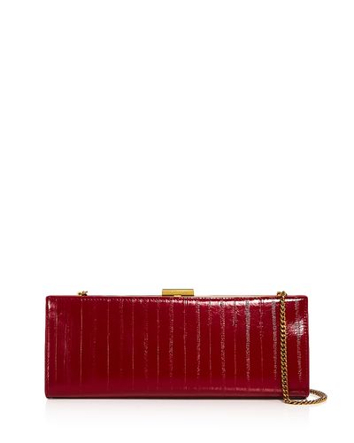 Aqua Aqua Eel Embossed Leather Clutch