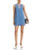 Aqua Aqua Embellished Faux Pearl Denim Mini Dress - 2