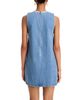 Aqua Aqua Embellished Faux Pearl Denim Mini Dress - 4