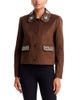 Aqua Aqua Embellished Faux Suede Jacket - 1