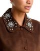 Aqua Aqua Embellished Faux Suede Jacket - 6