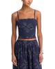 Aqua Aqua Embroidered Crop Top - 1