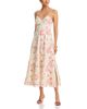 Aqua Aqua Embroidered Floral Lace Trim Midi Dress - 1