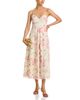 Aqua Aqua Embroidered Floral Lace Trim Midi Dress - 2