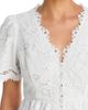 Aqua Aqua Embroidered Lace Button Down V Neck Top - 4