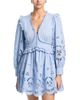 Aqua Aqua Embroidered Poplin Long Sleeve Mini Dress - 1