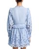 Aqua Aqua Embroidered Poplin Long Sleeve Mini Dress - 4