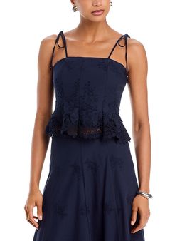 Aqua Aqua Embroidered Tank Top