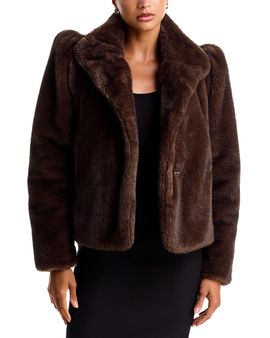 Aqua Aqua Faux Fur Puff Sleeve Jacket