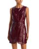 Aqua Aqua Faux Leather Belted Mini Dress - 1