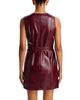 Aqua Aqua Faux Leather Belted Mini Dress - 4