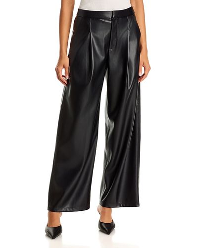 Aqua Aqua Faux Leather Wide Leg Pants
