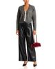 Aqua Aqua Faux Leather Wide Leg Pants - 2