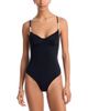 Aqua Aqua Faux Pearl Underwire One Piece Swimsuit - 1