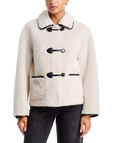 Aqua Aqua Faux Shearling Spread Collar Jacket