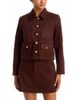 Aqua Aqua Faux Suede Collared Jacket - 1
