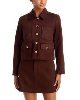 Aqua Aqua Faux Suede Collared Jacket