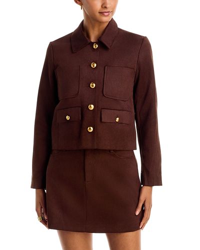 Aqua Aqua Faux Suede Collared Jacket