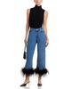 Aqua Aqua Feather Trim Jeans in Indigo - 2
