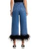 Aqua Aqua Feather Trim Jeans in Indigo - 3