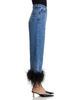 Aqua Aqua Feather Trim Jeans in Indigo - 4