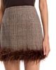 Aqua Aqua Feather Trim Mini Skirt - 5
