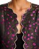 Aqua Aqua Floral Brocade Crystal Scallop Trim Jacket - 5