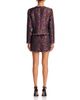 Aqua Aqua Floral Brocade Crystal Scallop Trim Jacket - 6