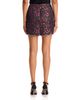 Aqua Aqua Floral Brocade Crystal Scallop Trim Mini Skirt - 2