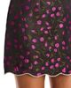 Aqua Aqua Floral Brocade Crystal Scallop Trim Mini Skirt - 4