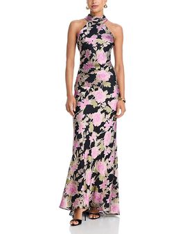 Aqua Aqua Floral Burnout Chiffon Dress