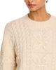 Aqua Aqua Floral Cable Knit Sweater - 4