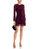 Aqua Aqua Floral Jacquard Mesh Mini Dress - 2