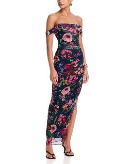 Aqua Aqua Floral Mesh Corset Dress