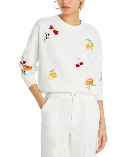 Aqua Aqua Fruit Embroidered Sweatshirt