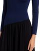 Aqua Aqua Fully Fashion Contrast Long Sleeve Midi Dress - 3