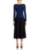 Aqua Aqua Fully Fashion Contrast Long Sleeve Midi Dress - 4