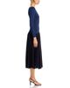Aqua Aqua Fully Fashion Contrast Long Sleeve Midi Dress - 5